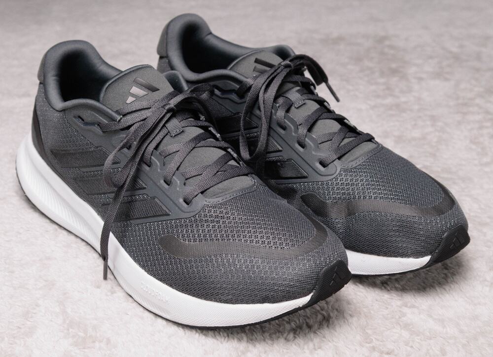 Adidas Runfalcon 5 Running Shoes Sneakers Gray Black Mens Size 11 IE8819
